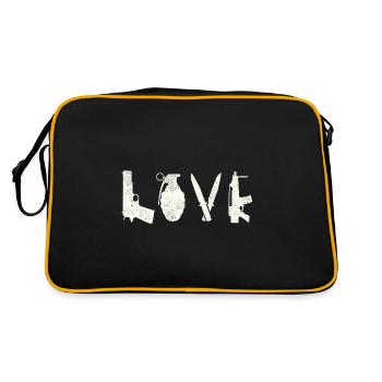 Weapons Love T-Shirt I Freedom Weapons - Retro Bag - black/gold - Back