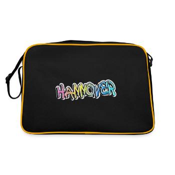Hanover Germany City Graffiti Spray Sprayer - Retro Bag - black/gold - Back