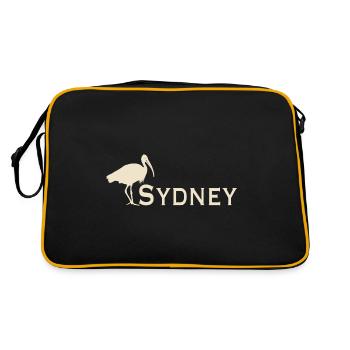 Bin Chicken Sydney - Retro Tasche - Schwarz/Gold - Hinten