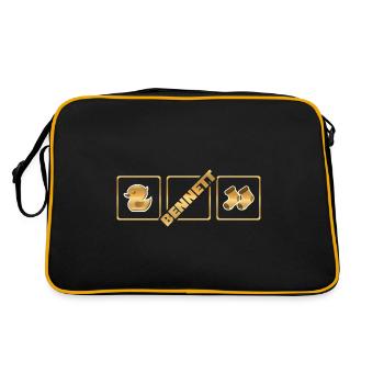 Bennett als Geburt - Retro Tasche - Schwarz/Gold - Hinten
