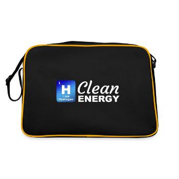 Hydrogen - Clean Energy - Retro Bag - black/gold - Back