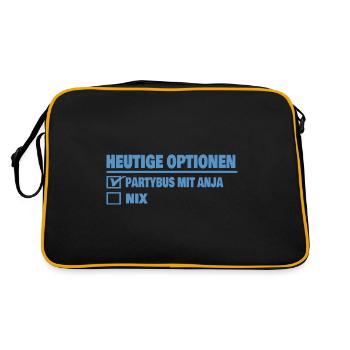 Optionen Partybus Anja - Retro Tasche - Schwarz/Gold - Hinten