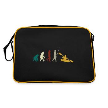 Canoe Kayak Evolution Paddler Kayaker Gift - Retro Bag - black/gold - Back
