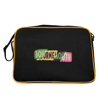 Bournemouth Angleterre UK City Font Punk Retro - Sac Retro - noir/or - Dos