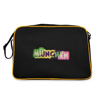 Munich Allemagne City Font Punk Rétro - Sac Retro - noir/or - Dos