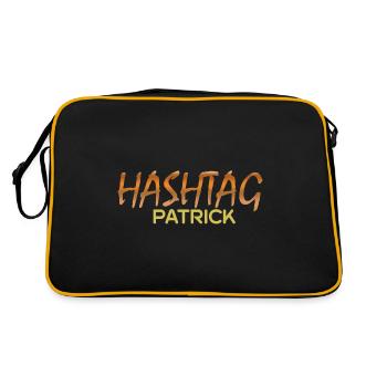 Patrick - Retro Tasche - Schwarz/Gold - Hinten