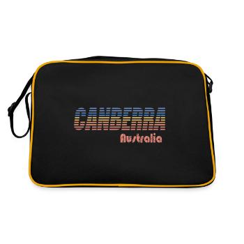 CANBERRA - Australia - Retro Tasche - Schwarz/Gold - Hinten