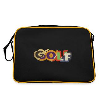 Golf Golfing Golfer Golfer Sport Hobby Vintage - Retro Bag - black/gold - Back