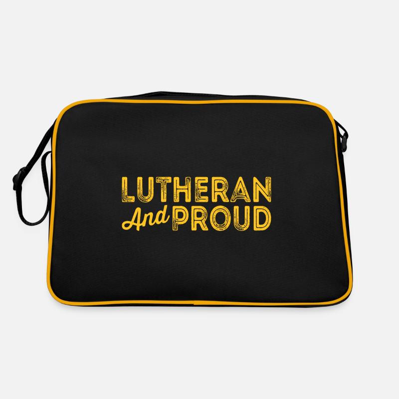 Confirmation religieuse luthérienne et fière - Sac Retro - noir/or