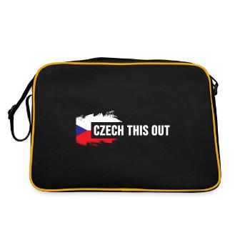 République tchèque Prague tchèque « czech this out » - Sac Retro - noir/or - Dos