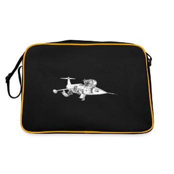Starfighter noir et blanc - Sac Retro - noir/or - Dos