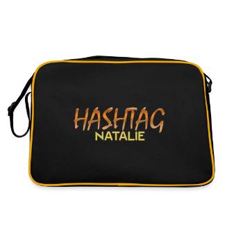 Cadeau pour Natalie - Sac Retro - noir/or - Dos