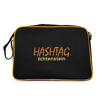 Gift for lichtenstein - Retro Bag - black/gold - Back