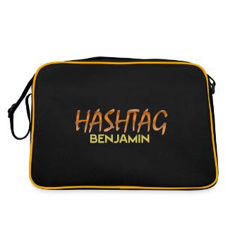 Gift for Benjamin - Retro Bag - black/gold - Back