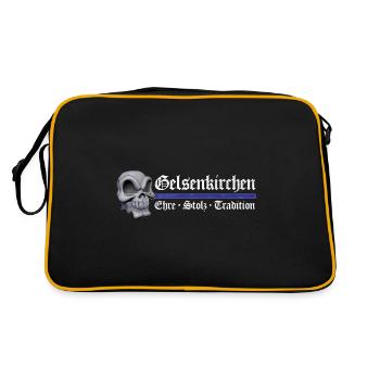 Gelsenkirchen - Ehre Stolz Tradition - Retro Tasche - Schwarz/Gold - Hinten