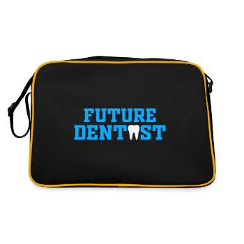 Zukünftiger Zahnarzt Schule Kieferorthopäde Assist - Retro Tasche - Schwarz/Gold - Hinten