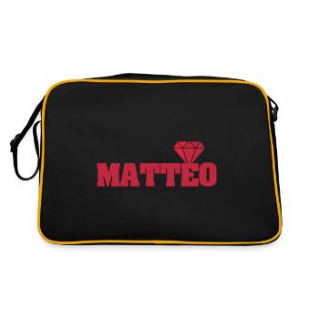Gift idea Matteo - Retro Bag - black/gold - Back
