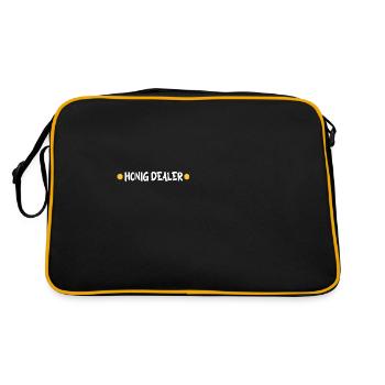 imker honigdealer - Retro Tasche - Schwarz/Gold - Hinten