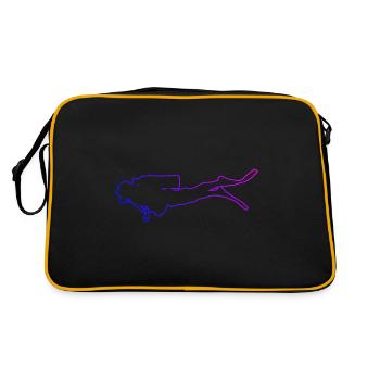 Diver Scuba Diver Women Men's Diver - Retro Bag - black/gold - Back