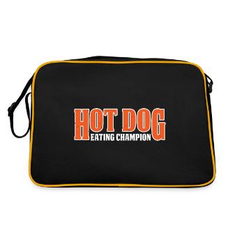 Hot Dog Eating Champion 11 - Retro Tasche - Schwarz/Gold - Hinten