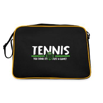 Tennis Matchball Tennismatch Tennisball - Retro Tasche - Schwarz/Gold - Hinten