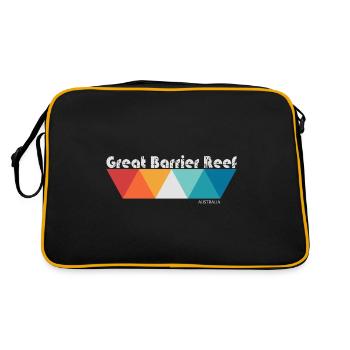 GREAT BARRIER REEF - Australia - Retro Tasche - Schwarz/Gold - Hinten