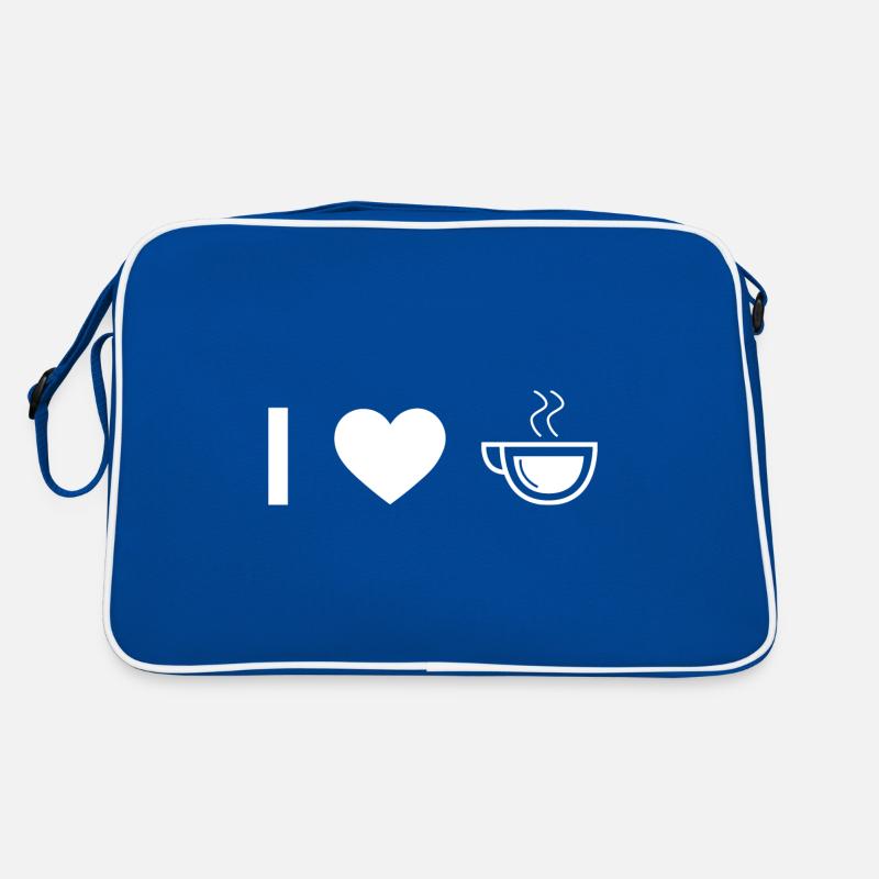 I heart and coffee - Retro Bag
