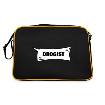 Druggist as a speech bubble - Retro Bag - black/gold - Back