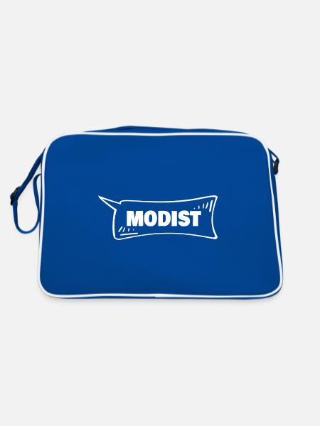 Speech Bubble Modist - Retro Bag - blue/white - Back