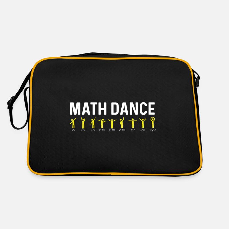 Math Dance. Mathematischer Lehrer Gift - Retro Tasche - Schwarz/Gold