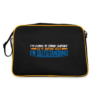 I'm Going To Stand Outside I'm Outstanding 4 - Retro Bag - black/gold - Back