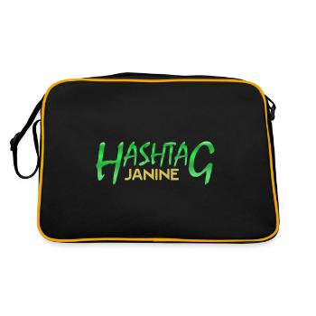 Gift for Janine - Retro Bag - black/gold - Back