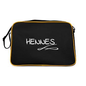 First name Hennes - Retro Bag - black/gold - Back