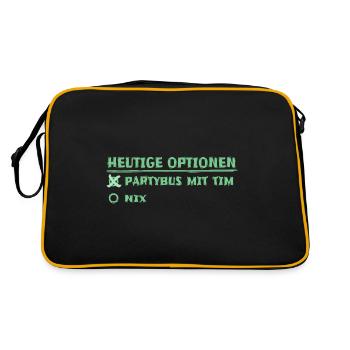tim - Retro Tasche - Schwarz/Gold - Hinten