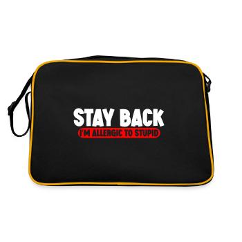 Stay Back, I'm Allergic To Stupid 11 - Retro Bag - black/gold - Back