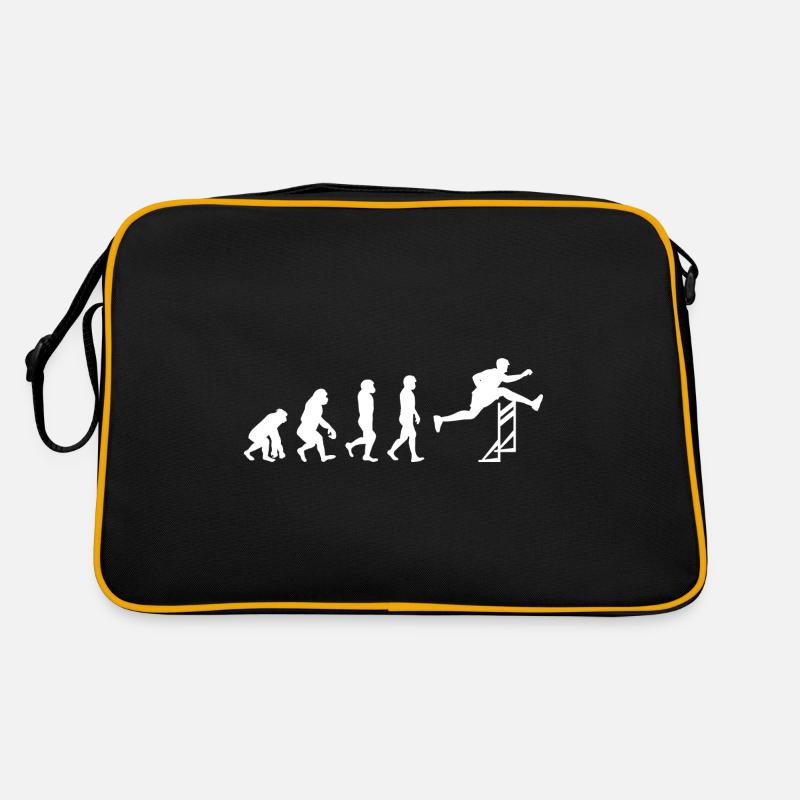 Hürden Hürdenlauf Hürdenläufer Evolution Retro Tasche