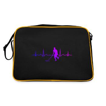 Damen Salibandy Hockey Unihockeyspielen Unihockey - Retro Tasche - Schwarz/Gold - Hinten