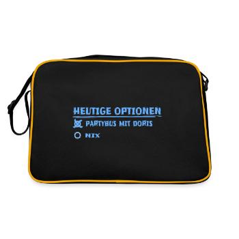 doris - Retro Tasche - Schwarz/Gold - Hinten