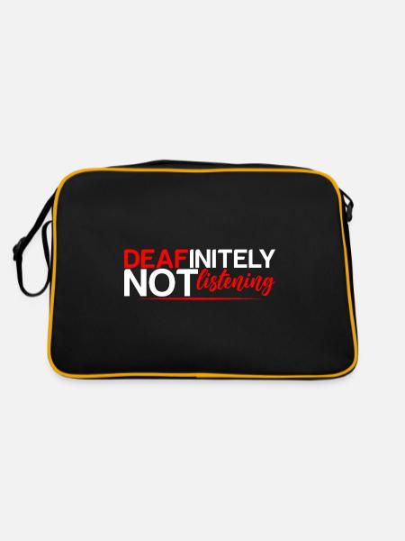 Ne pas écouter 4 - Sac Retro - noir/or - Dos