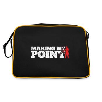 Bogenschießen Archery - Retro Tasche - Schwarz/Gold - Hinten