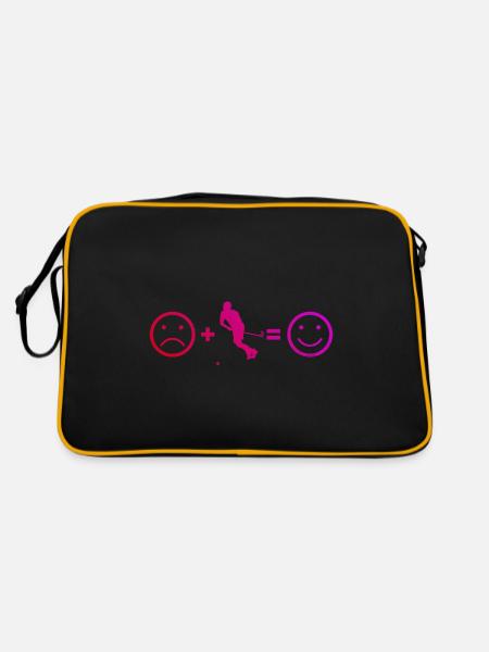 Floorball Floorball Hommes Salibandy Floorball Spie - Sac Retro - noir/or - Dos