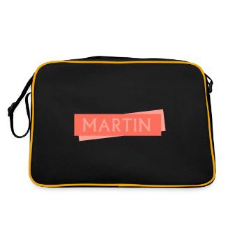 Prénom Martin - Sac Retro - noir/or - Dos