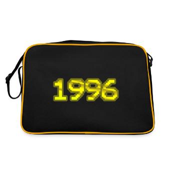 Nerd 1996 - Retro Tasche - Schwarz/Gold - Hinten