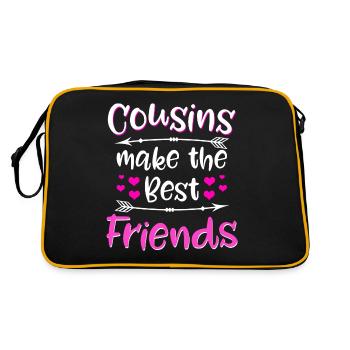 Les cousins se font les meilleurs amis - cousin cousin - Sac Retro - noir/or - Dos