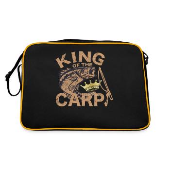 King carp gift fishing carp fishing retro - Retro Bag - black/gold - Back