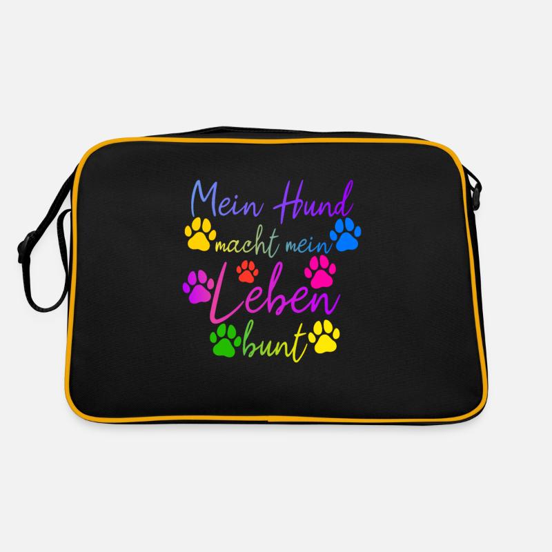 Hund Hunde Geschenkidee Hundebesitzer Retro Tasche