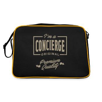 Je suis concierge - Sac Retro - noir/or - Dos