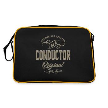 Ich bin Dirigent - Retro Tasche - Schwarz/Gold - Hinten