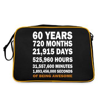 60 Years - Retro Bag - black/gold - Back