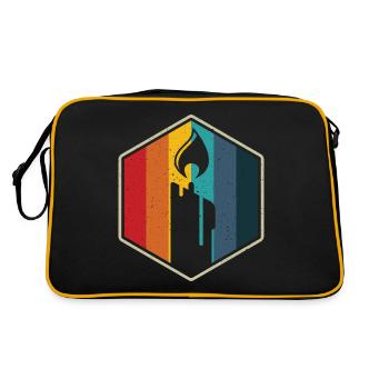 Bougie rétro d’hexagone de bougie faisant la bougie de diy - Sac Retro - noir/or - Dos